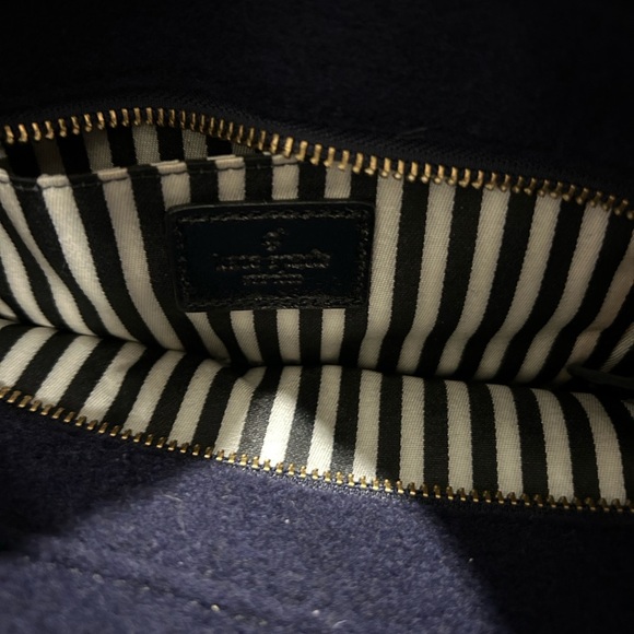 Kate Spade Navy Wool Purse with Bow Detail - Picture 8 of 11